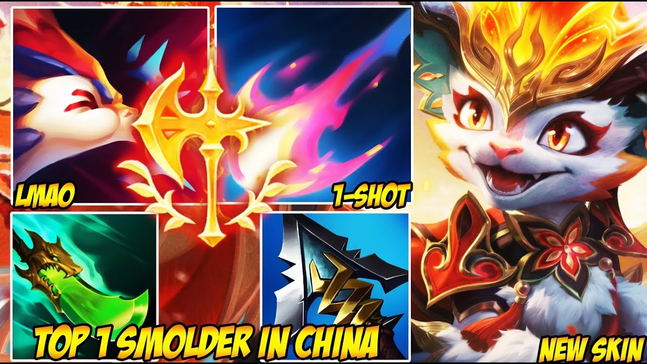 WILD RIFT CHINA TOP 1 SMOLDER - PETALS OF SPRING SKIN LOOKS OP! (NEW SKIN)