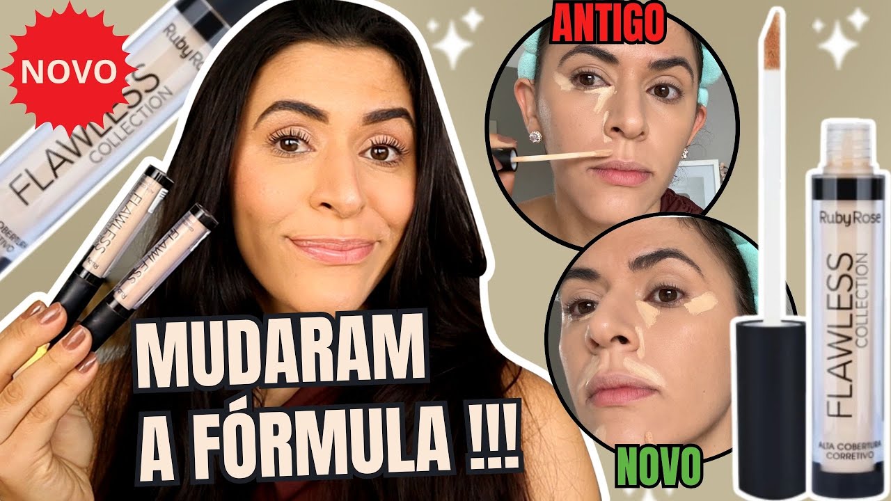 COMPARANDO Corretivo FLAWLESS Ruby Rose - Mudou a fórmula, o que mudou?