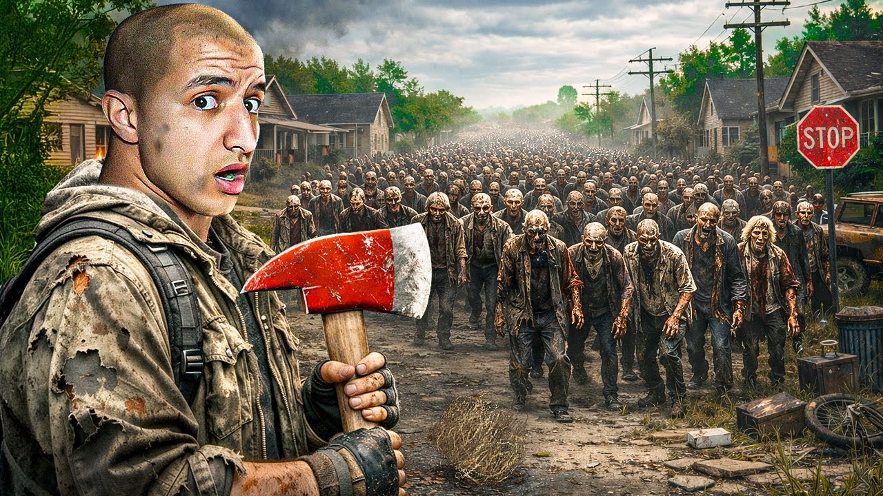 If You See 100 ZOMBIES Outside Your House.. RUN AWAY FAST!!