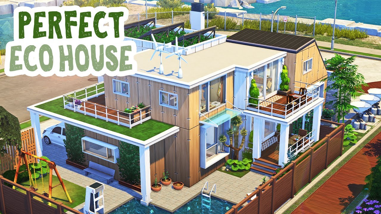 Perfect Eco House ♻️ || The Sims 4 Family Home: Speed Build