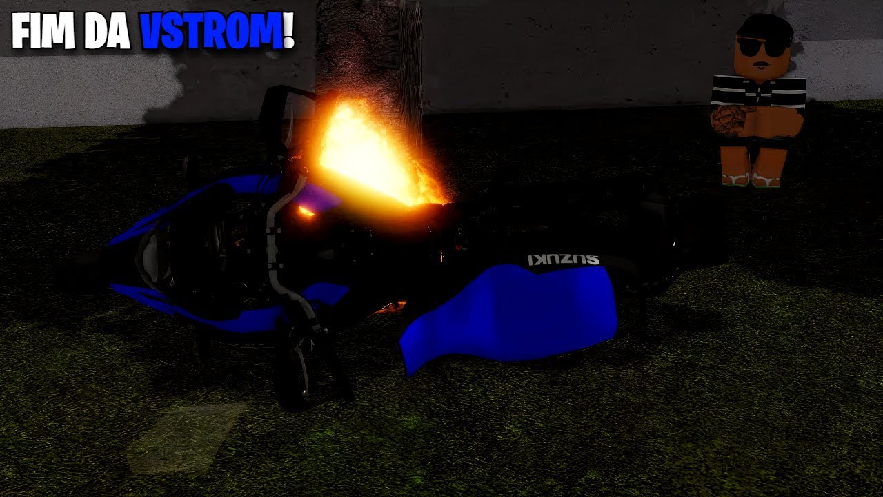 FIM DA VSTROM 1000 E COLOQUEI FOGO NELA NO GRAU SP! - Roblox RP