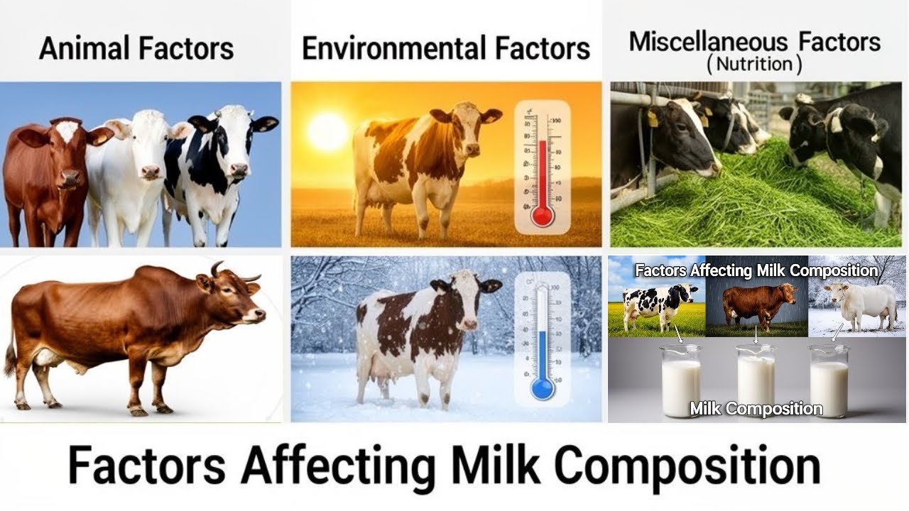 Factors affecting the composition of milk #dairychemistry #milk #foodanalyst