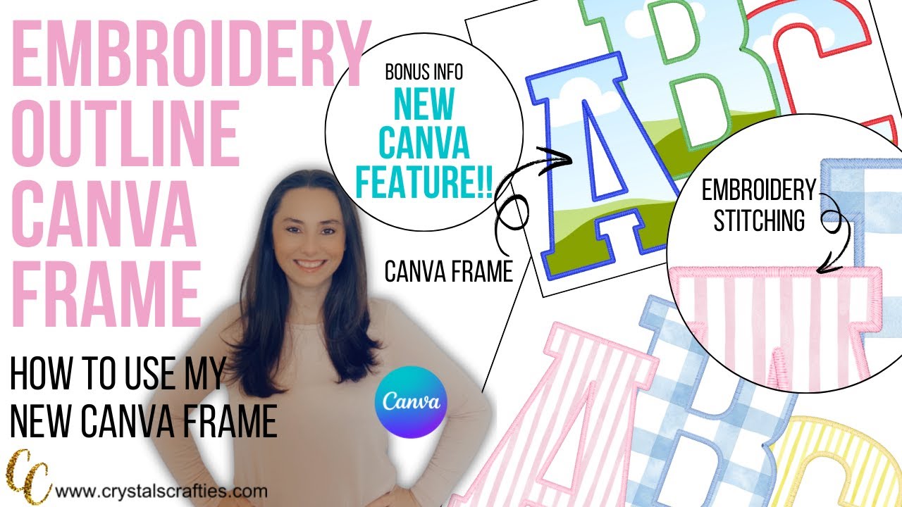How to make Embroidery Stitch Outline in Canva | New Canva Update!