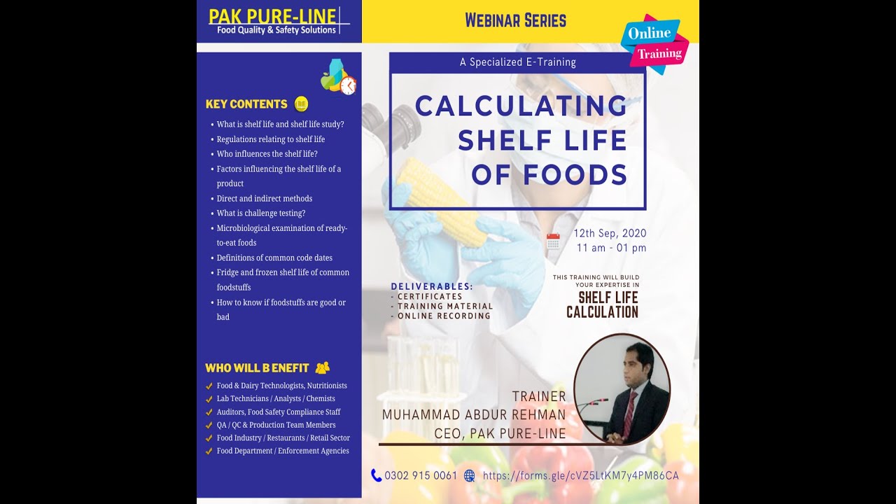 Calculating the Shelf Life of Foods | A Specialized Webinar
