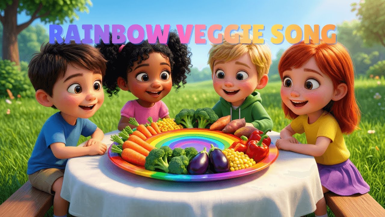 Kids Love Rainbow Veggies! 🥦🥕 | Healthy Eating Song for Children
