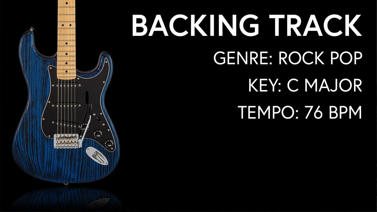Rock Pop Backing Track | C Major | 76 BPM