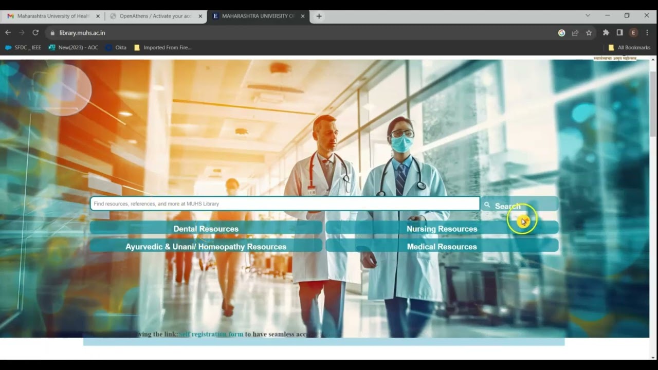 MUHS Digital Library Consortia -  Activate your personal account - Demo