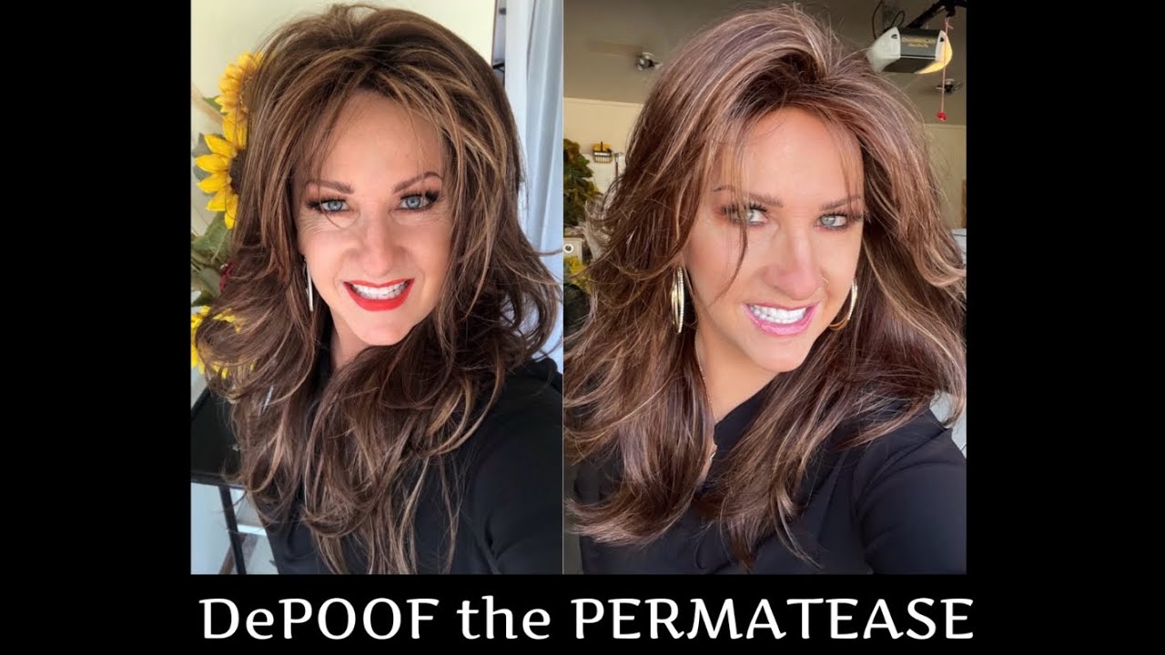 DePOOF the PERMATEASE on Noriko Angelica Auburn Sugar R Regular Synthetic Wig