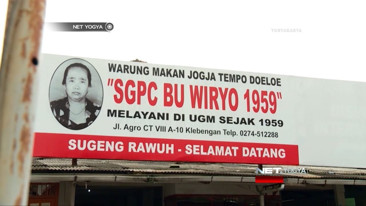 Kuliner Legendaris Sego Pecel Bu Wiryo - NET YOGYA
