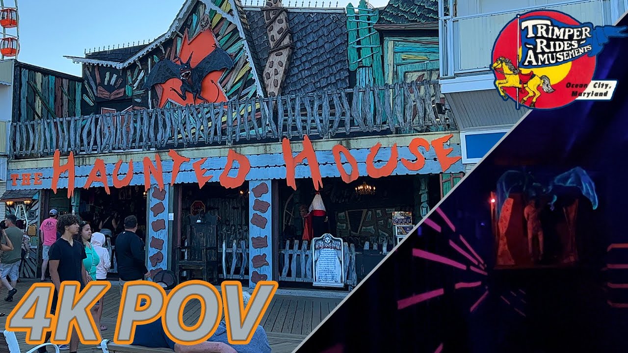 The Haunted House, The BEST Classic Dark Ride | 4K POV | Trimper Rides | June 2022