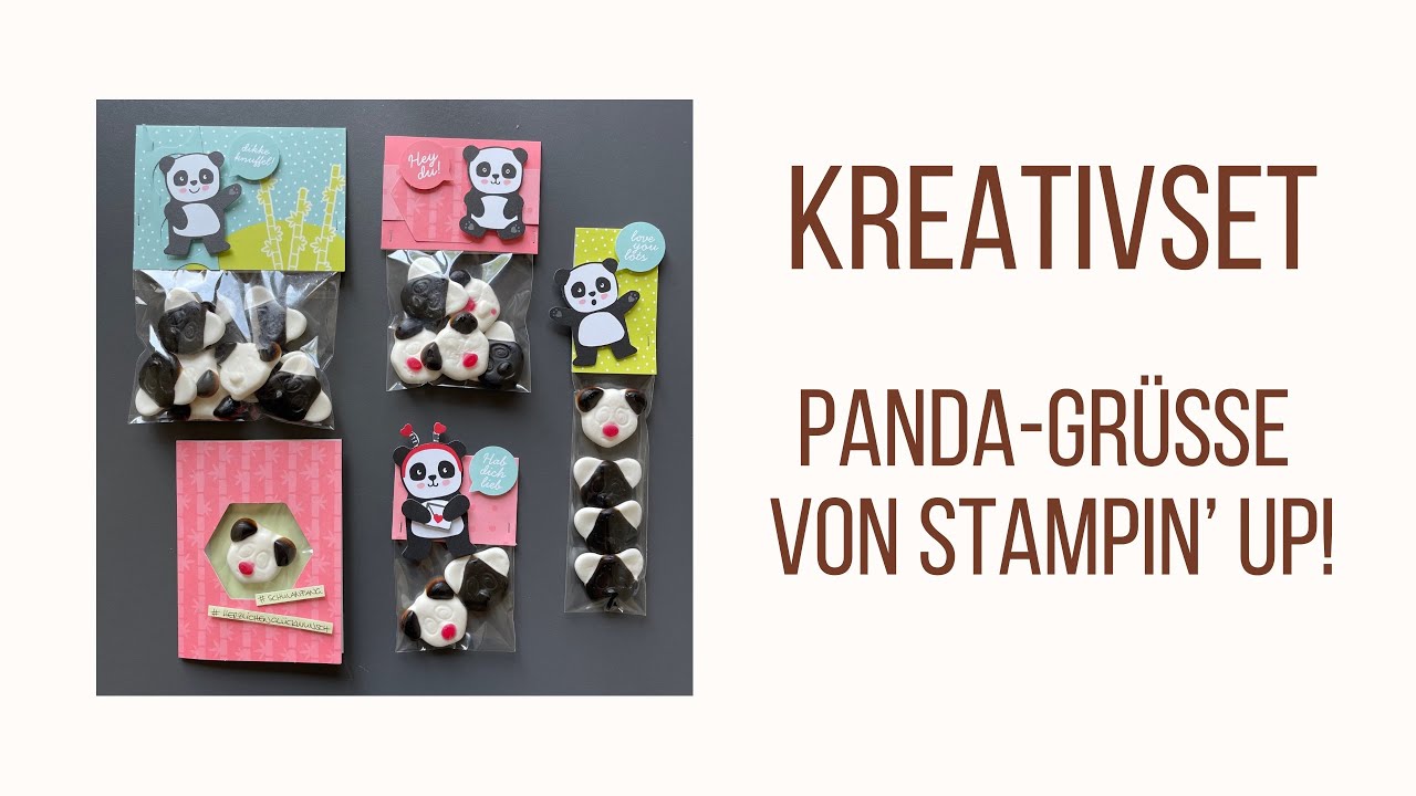 Kreativset Panda-Grüsse von Stampin´ Up! - Goodies zur Einschulung - Alternative Ideen