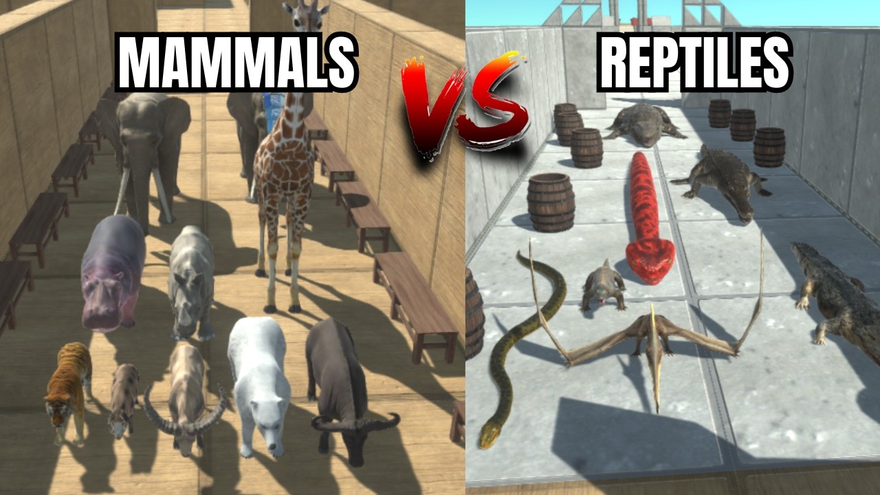 Mammals vs. Reptiles Which Faction is Actually Stronger? - ARBS - Animal Revolt Battle Simulator