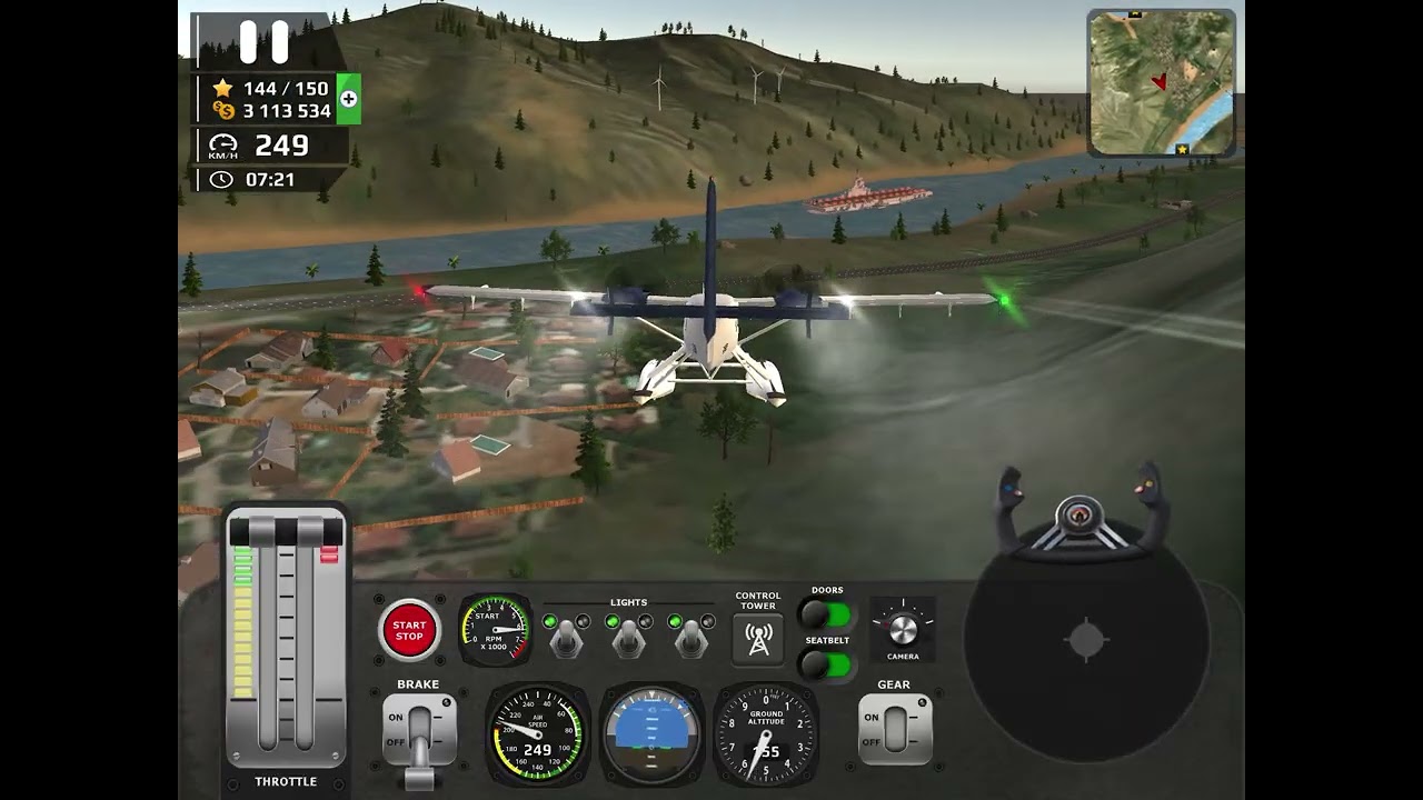 Flying a Boeing 747 onto a boat dock