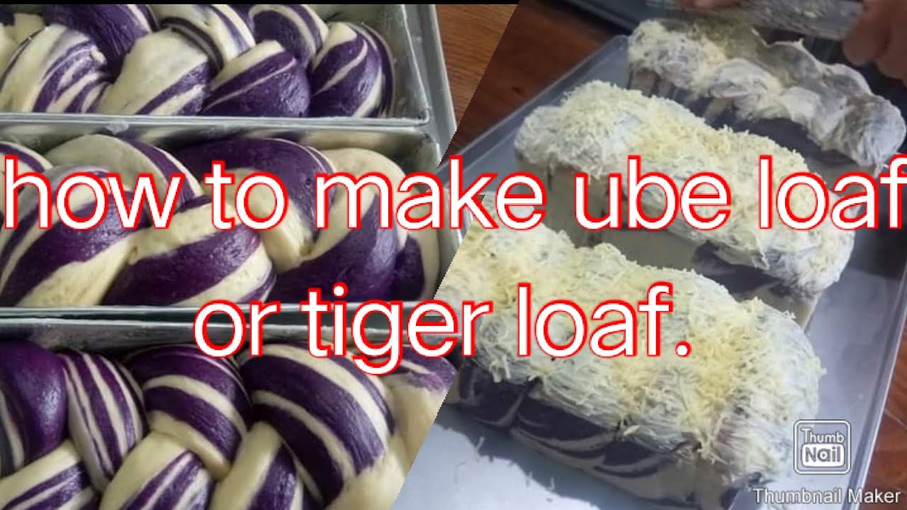 how to make ube loaf or tiger loaf.