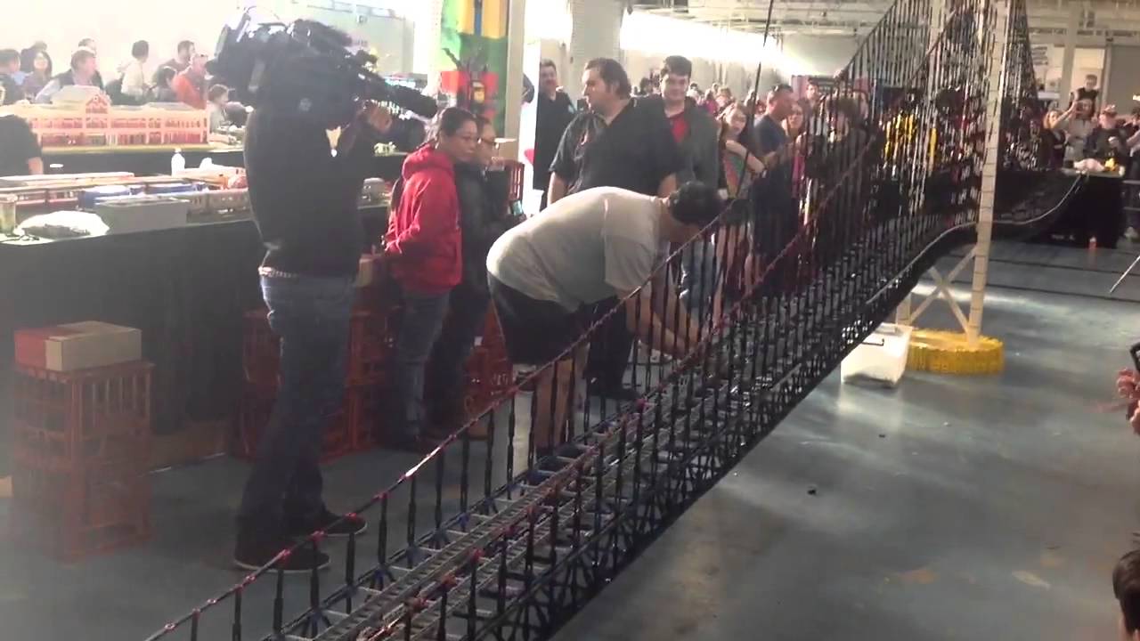 World Record Lego Bridge Disaster