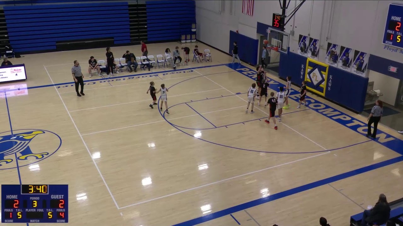 Perry Lecompton MS 8th Basketball vs Jeff West