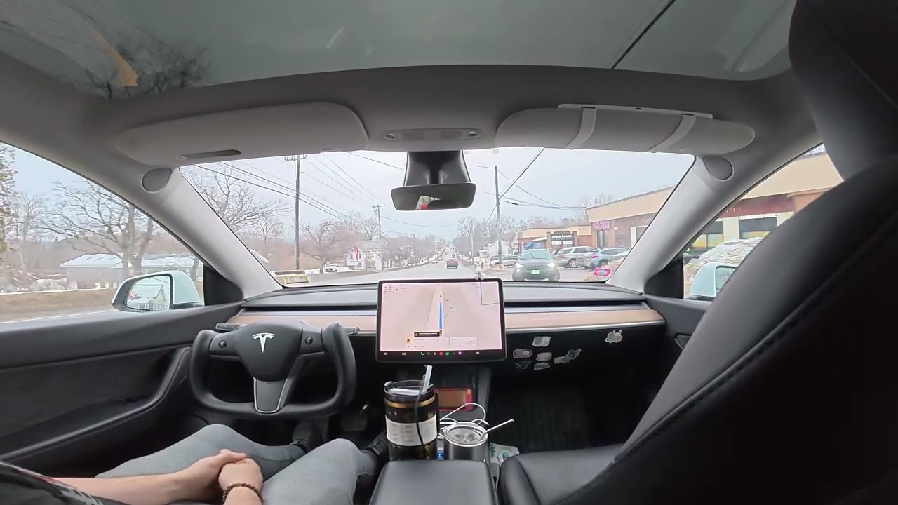 Tesla FSD Drives Me Home From the High School