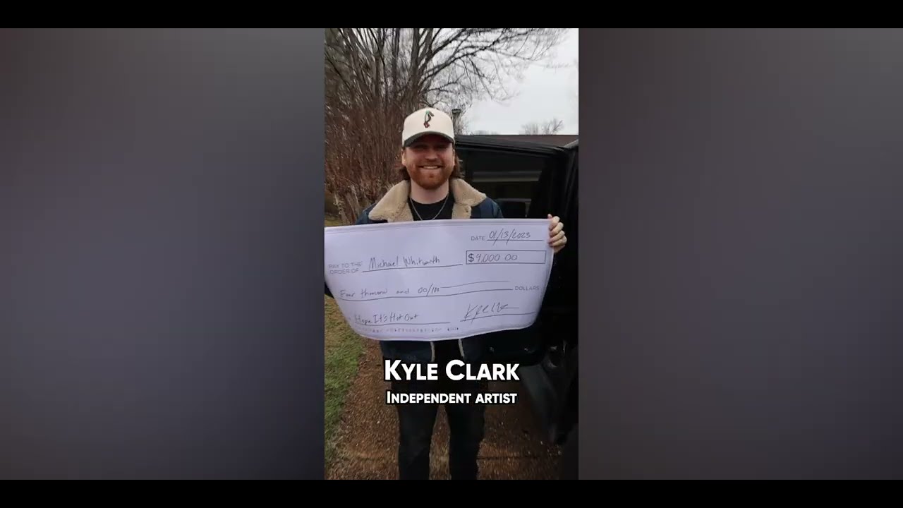Independent country artist Kyle Clark hand delivers royalty checks to Nashville songwriters!!