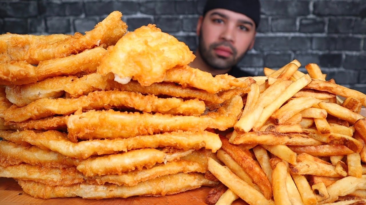 ASMR FISH & CHIPS MUKBANG