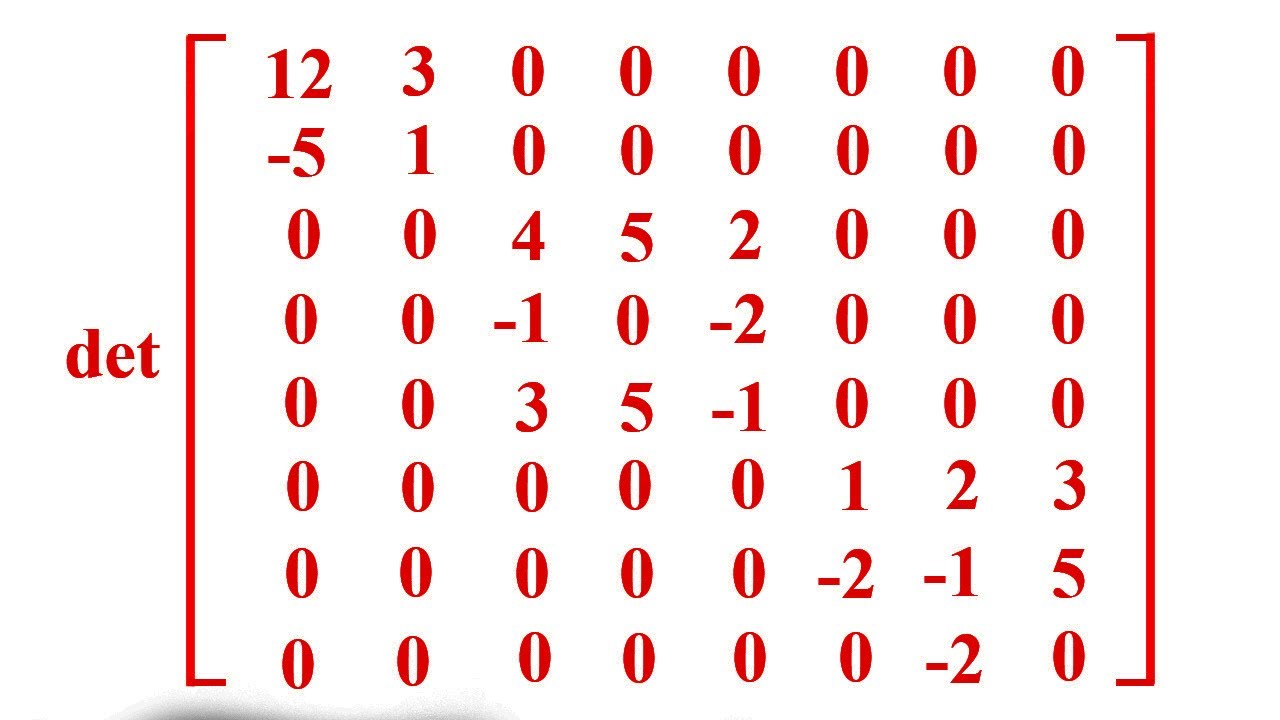 Determinant of a large matrix