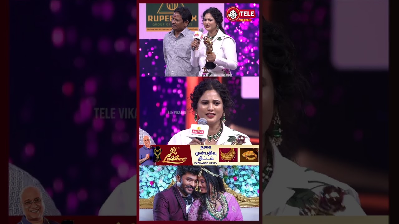 என் கணவர் இப்ப ஊர்ல இல்லைன்னு ரொம்ப வருத்தப்பட்டேன்! - Newsreader Kanmani | Navin | Tele Awards 2024