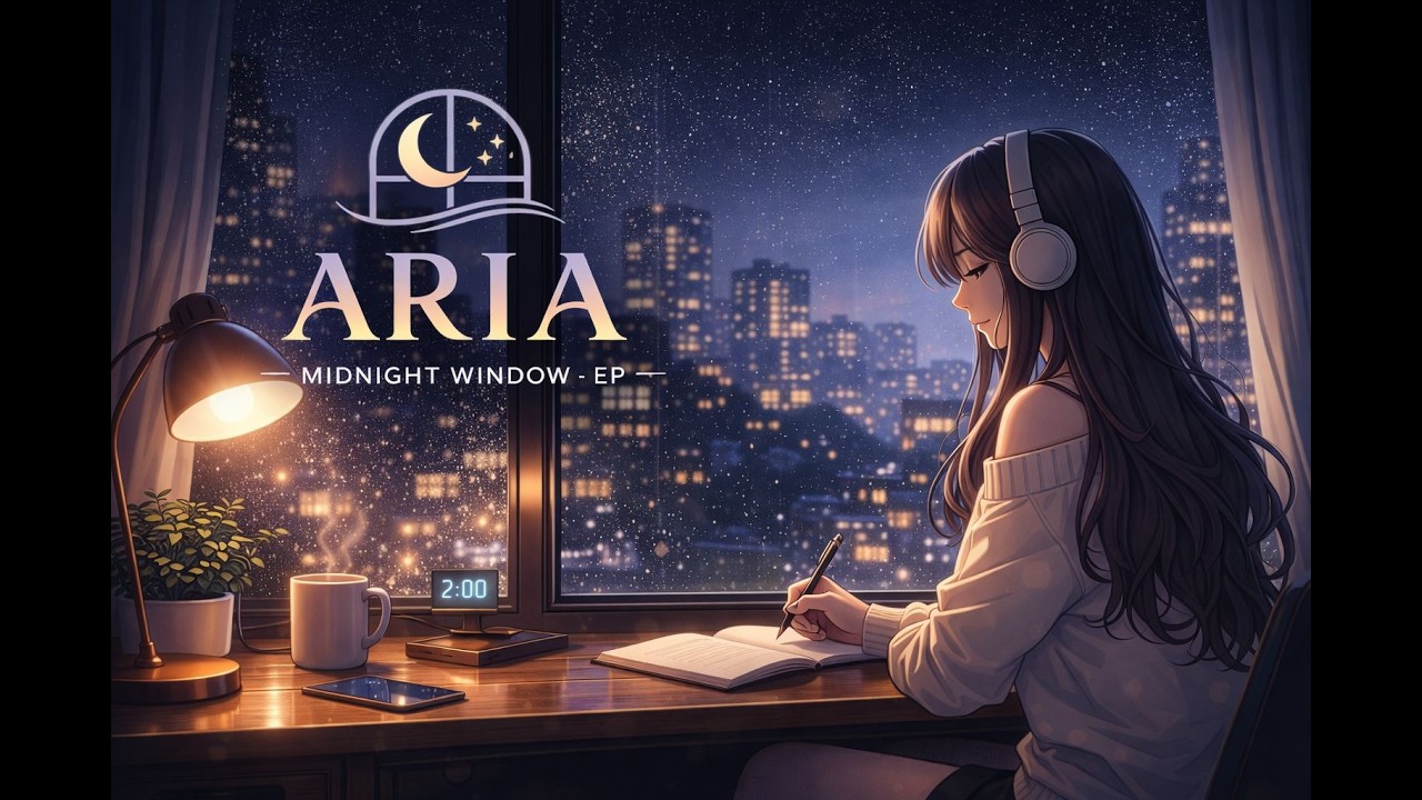 ARIA – Midnight Window 🌙 25min Lo-fi Dream Vocal for Study & Late Night Focus / 25분 로파이 공부, 수면 음악