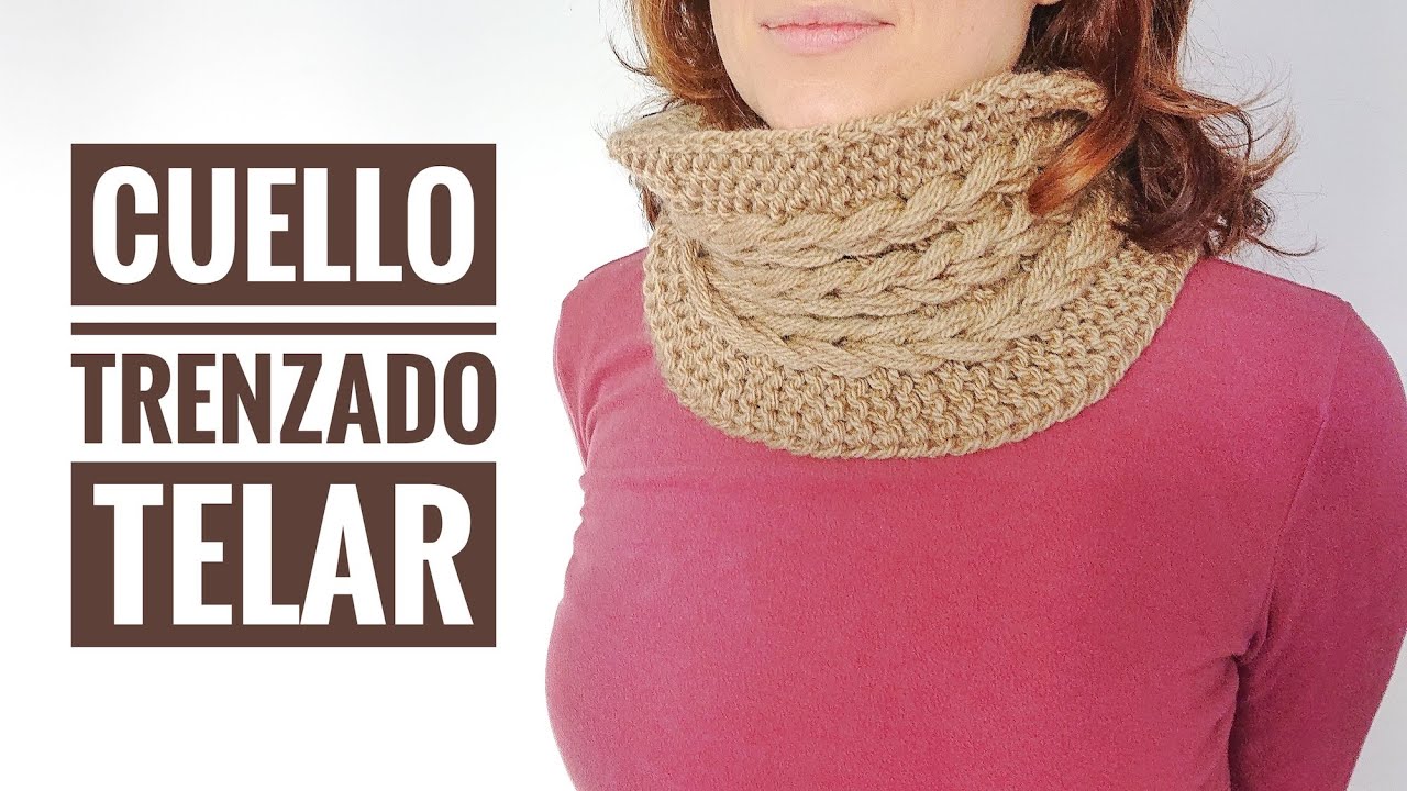 Cómo tejer un cuello / bufanda infinita trenzada con telar (Tutorial DIY)