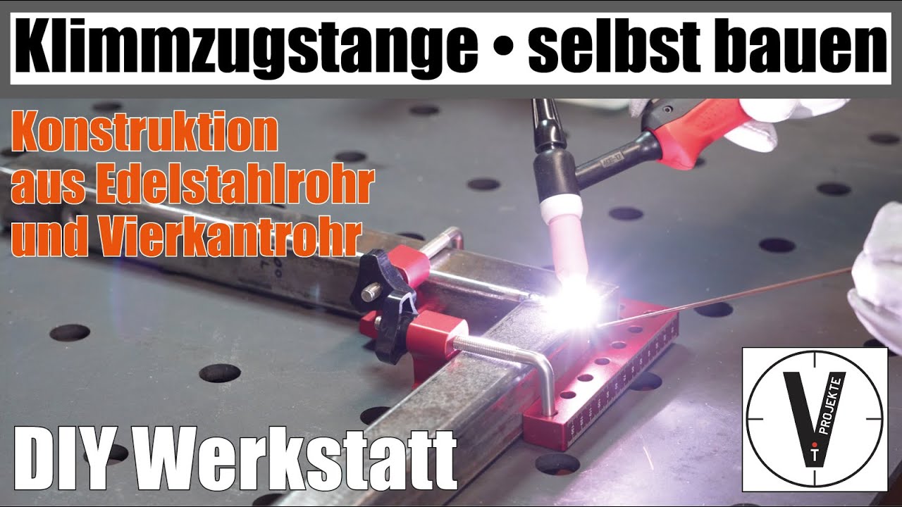 Klimmzugstange selbst bauen • DIY • Schweißen einer Klimmzugstange für die Wand