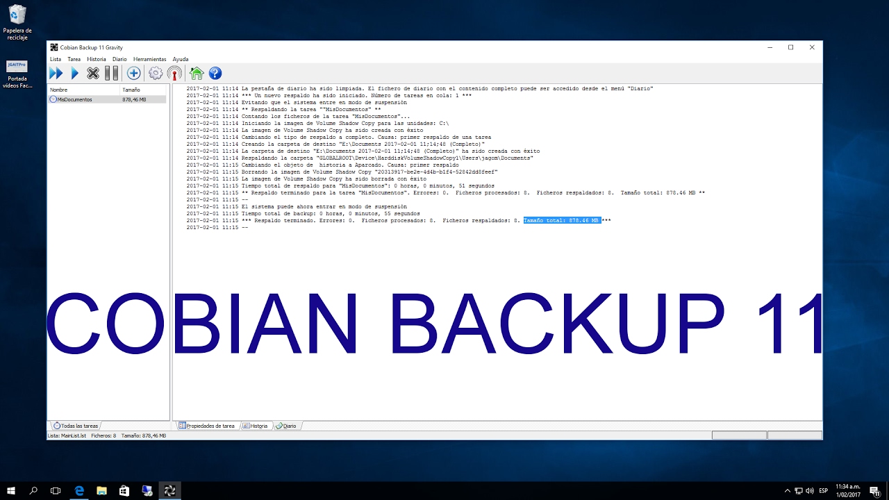 Instalación, configuración y tareas de copias de seguridad con Cobian Backup 11