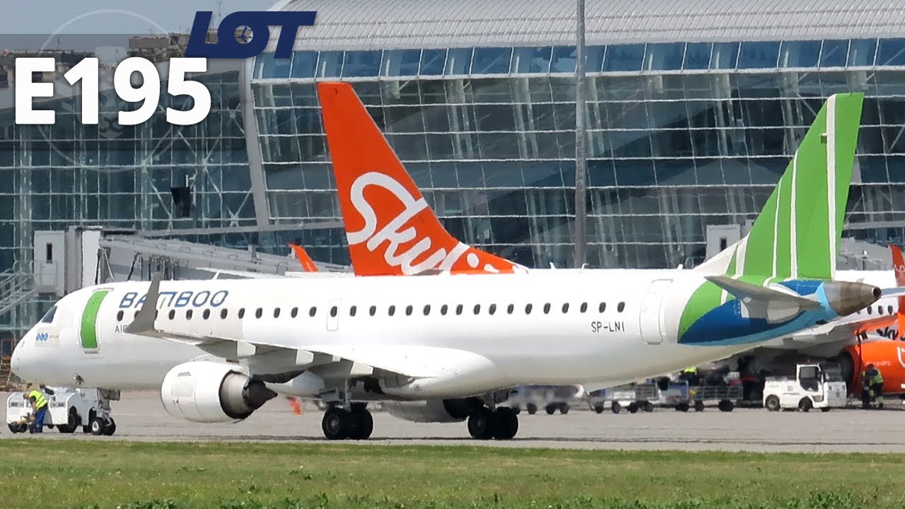 Spotting in Lviv | Embraer ERJ-195AR (LOT - Polish Airlines) with Bamboo livery