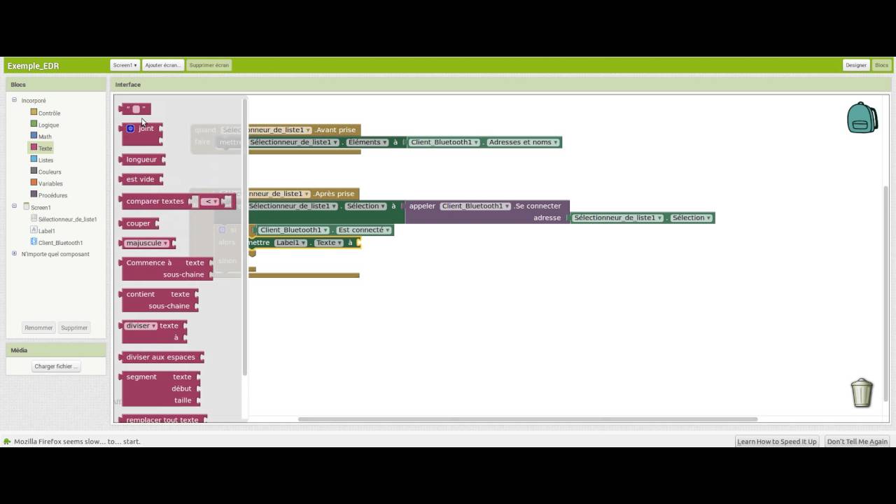 AppInventor connexion bluetooth