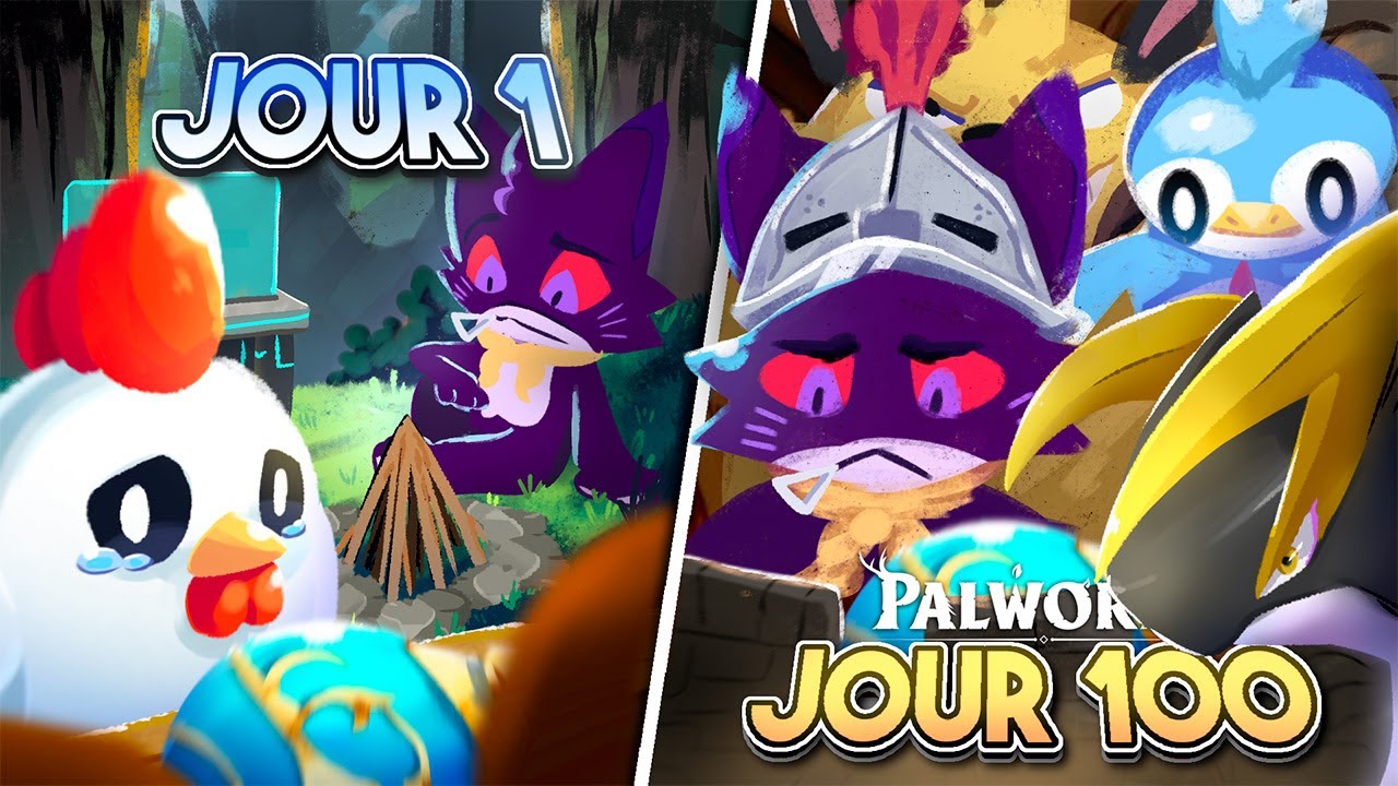 J'ai survécu 100 JOURS sur PALWORLD (Le jeu est incroyable)