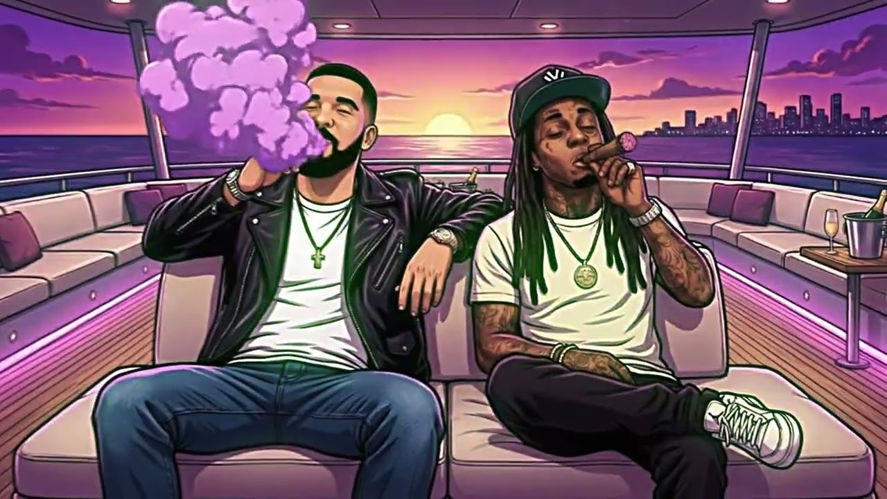 Drake & Lil Wayne Boat Chill on the Night | Floating in Silence 🌊 No Rush, Just Waves