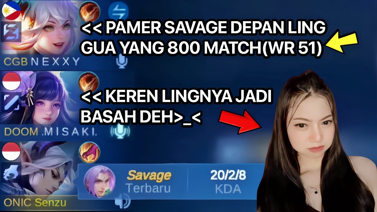AKU IKUT BERMAIN DI RANDOM LOBBY(PART 39)MAIN LING DEPAN DUO ON MIC SI CEWEK SAMPAI TERPESONA GINI!