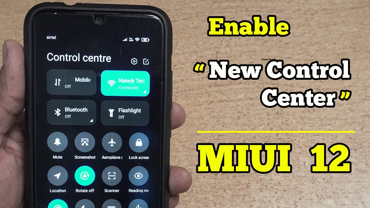 How to enable New Control center in Miui 12