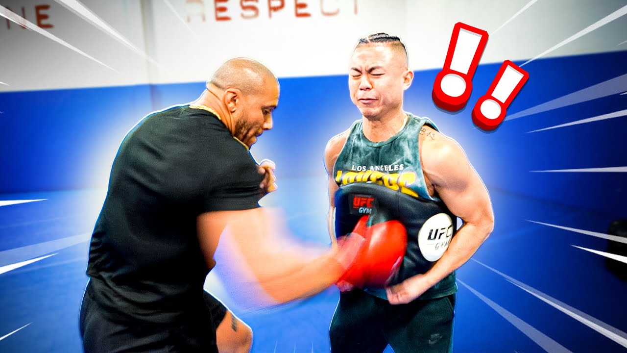 Принимаю удар от бойца тяжелого веса UFC Сирила Гейна!