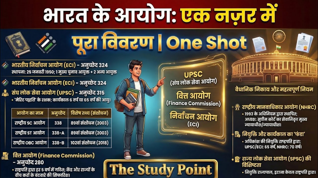 एक बार देख लिया तो आयोग कभी नहीं भूलोगे | Aayog One Shot | Indian Polity Complete