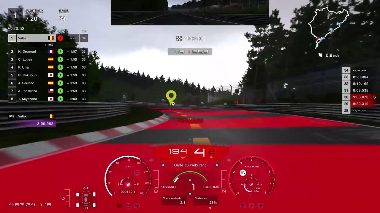 24h Nurburgring relais de 7 tours tendre