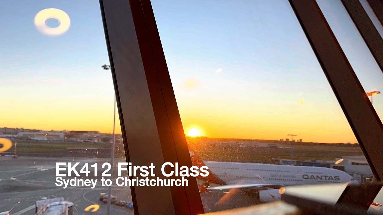 Emirates A380 FIRST CLASS EK412 Sydney to Christchurch