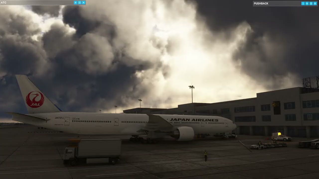 丹娜絲颱風 Microsoft Flight Simulator Boeing 777 300ER 桃園國際機場-高雄國際機場