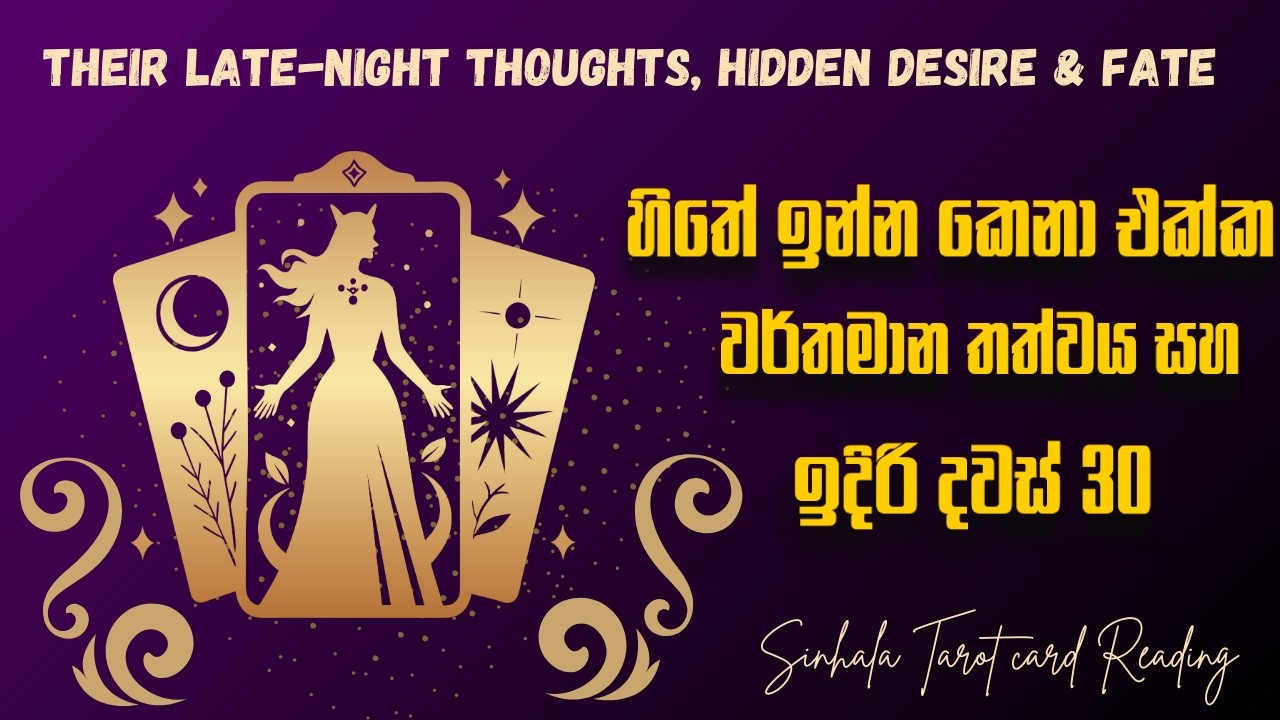 එයා ඔයා ගැන ඊයේ රෑ හිතපු දේවල්, සැඟවුණු ආශාවන් සහ ඔය දෙදෙනාගේ ඉදිරි දවස් 30💖💖💖 #sinhalatarotcard