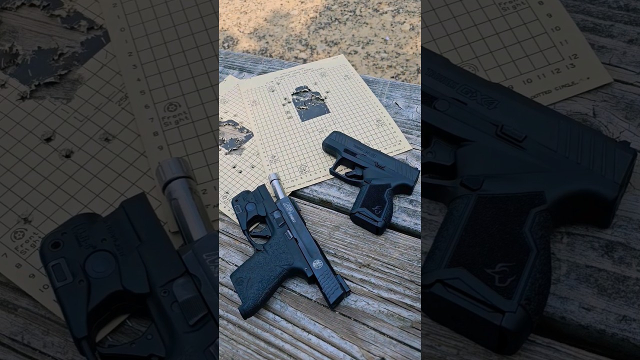 GX4 vs. M&P9 Shield 🛡 🔥🔥 #edc #guns #pewpew #9mm #gx4 #smithandwesson #taurus