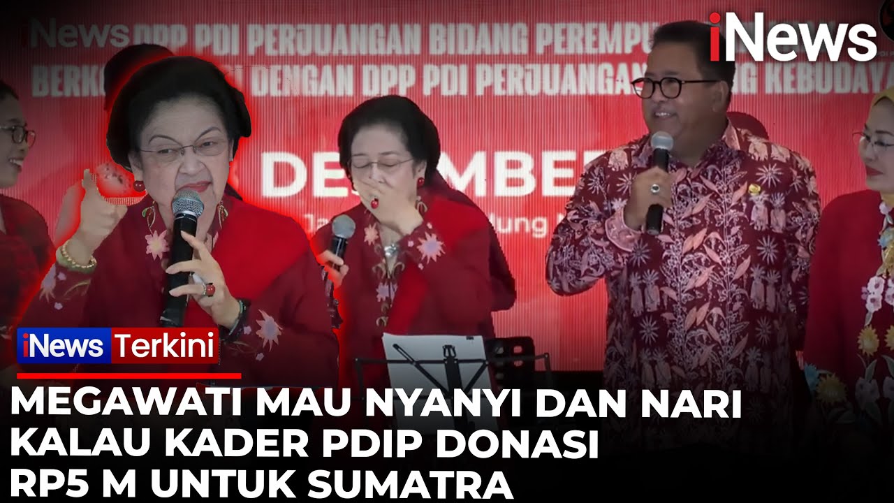 Megawati Tantang Kader PDI Donasi hingga Rp5 M untuk Sumatra di Peringatan Hari Ibu | iNews Terkini