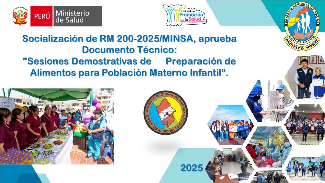 RM 200-2025/MINSA: Sesiones Demostrativas Preparación Alimentos Población Materno Infantil