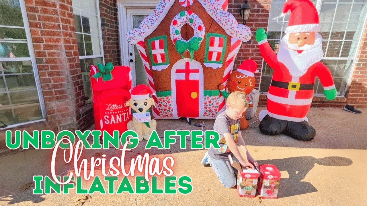 День после Рождества: распаковка рождественских надувных фигур из Walmart! #надувнаяфигурка #наду...