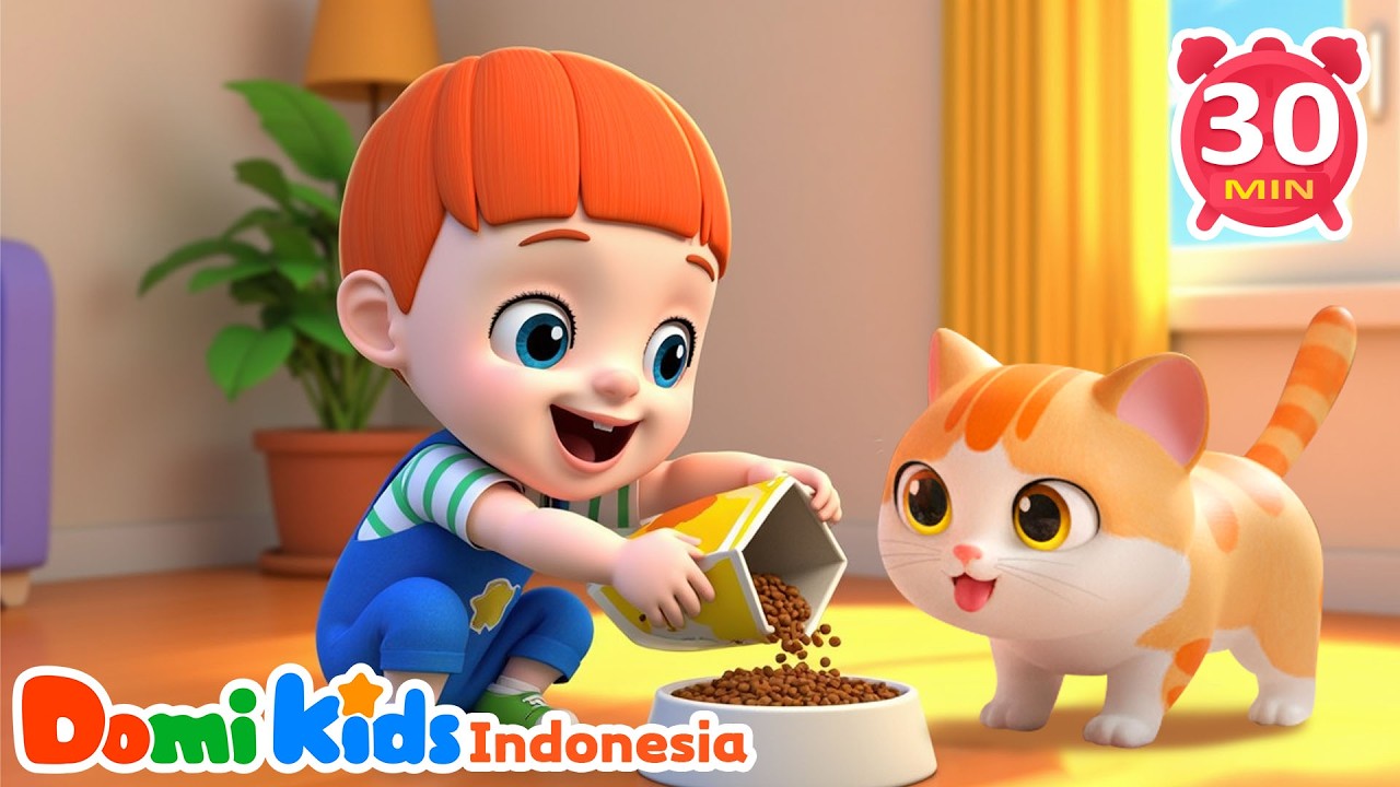 Lagu Kucing 😺🐾 | Lagu Hewan & Kumpulan Lagu Anak Indonesia | Domi Kids