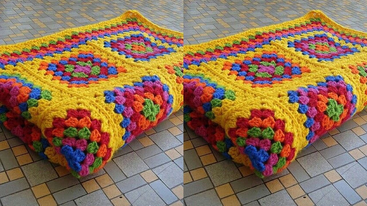 Afghan Square Free Crochet Blanket patterns /Eassy Knitting qurassiya trends 