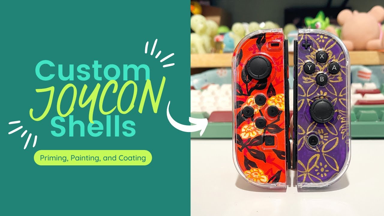 Custom Painted Joycons: Kaito and Higashi Patterns!