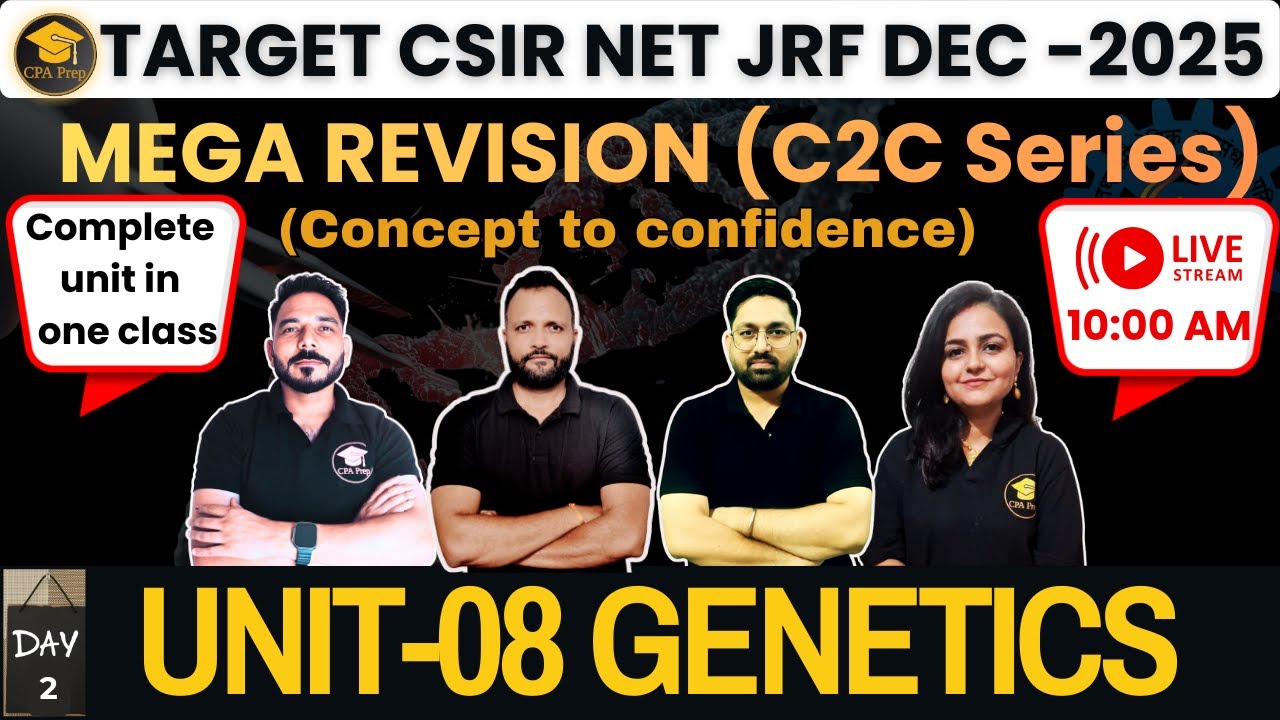 Complete UNIT -08- Inheritance Biology: One-shot revision | CSIR NET Life sciences #drajitrai
