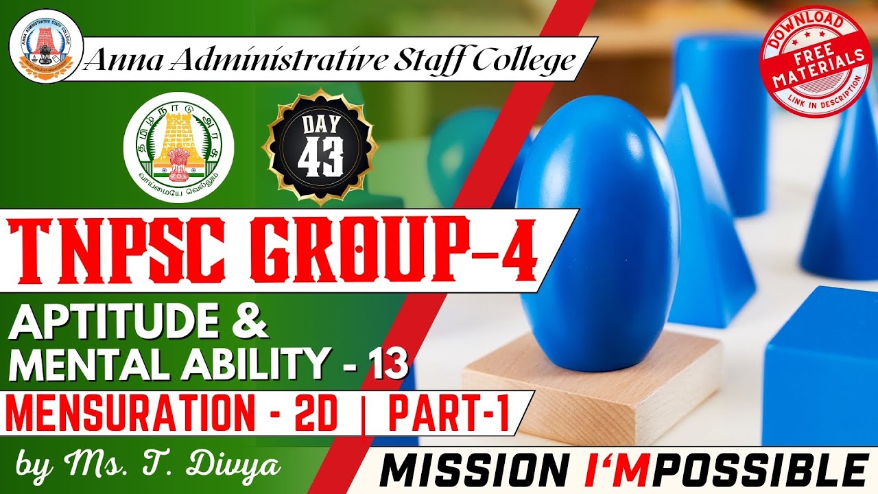MISSION I'MPOSSIBLE | Day 43 | Mensuration 2D | Part 1 | Aptitude | Ms. T. Divya